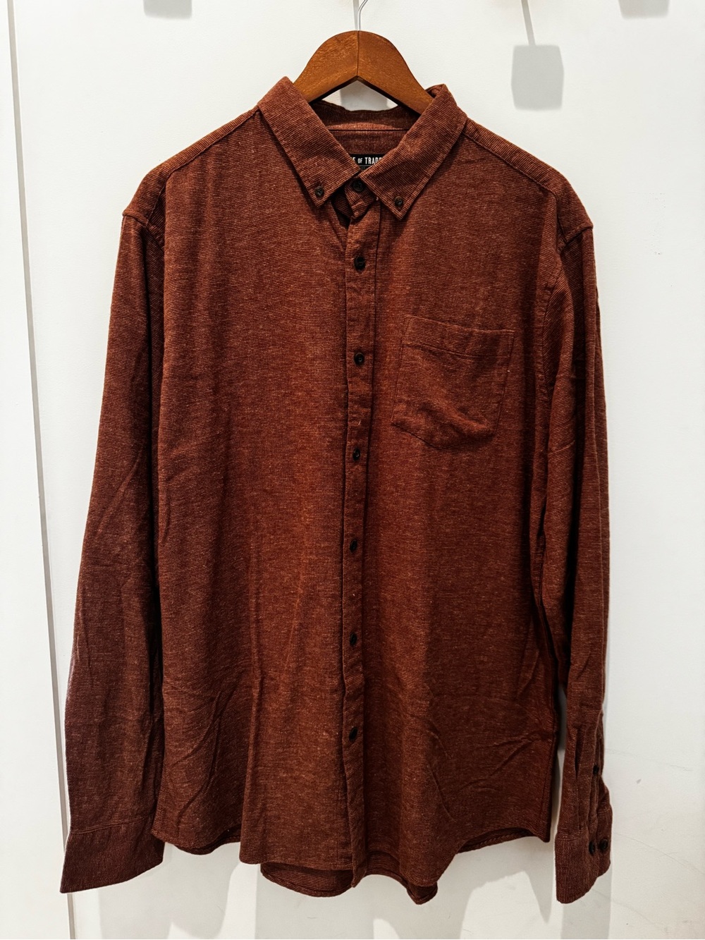 Line of Trade | Frank Button Down Shirt | Brick-Brown | XL